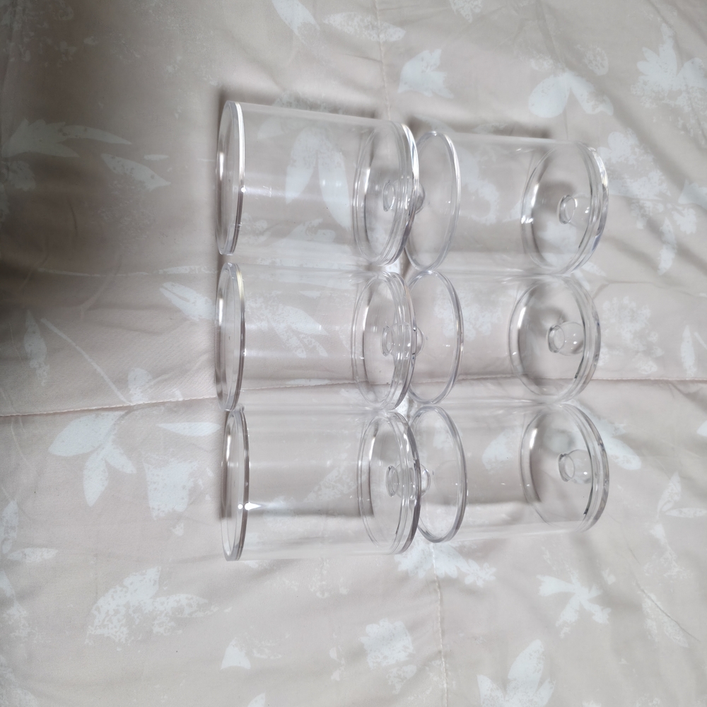 6 Clear Acrylic Storage Containers
